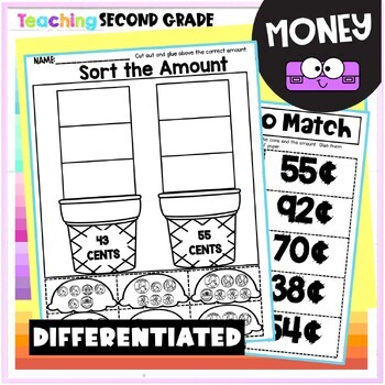 money worksheets by teaching second grade teachers pay