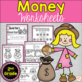 Money Worksheets Counting Identifying Coin and Value 2nd Grade Math Activities