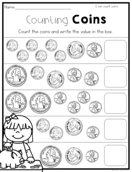 counting coins worksheets by natalie lynn kindergarten tpt