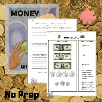 money worksheets money sense and making change by