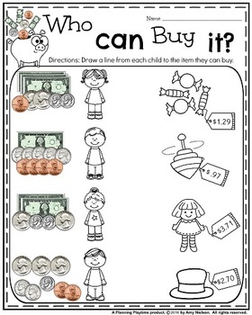 Money Worksheets by Planning Playtime | Teachers Pay Teachers