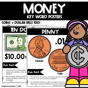 Preview of Money and Coin Posters for Classroom | Money Anchor Chart | Second Grade