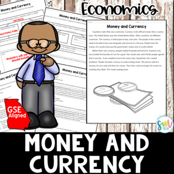 Preview of Money and Currency Reading Packet *3rd GRADE* (SS3E3d) GSE Aligned NO PREP