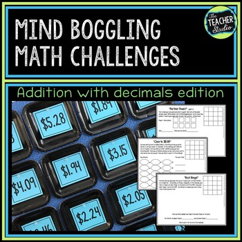 Preview of Money and Decimals Math Enrichment Activities | Mind Boggling Math Center