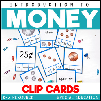 Preview of Money Introduction: clip cards