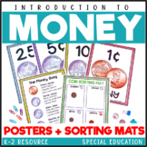 Money: posters, sorting mats, song, flashcards and manipulatives