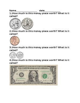 Preview of Money quiz