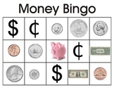 Money recognition bingo for Kindergarten/Preschool