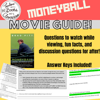 Preview of Moneyball Film / Movie Guide (Answer Key & Time Stamps)