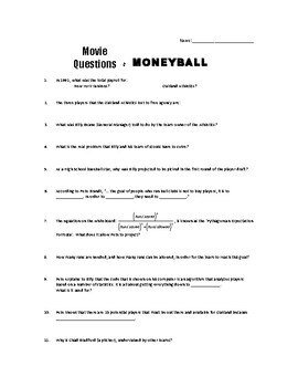 Preview of Moneyball Movie Questions
