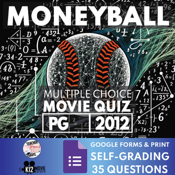 Preview of Moneyball Movie Quiz | Guide | Worksheet | 35 Questions | Self-Grading