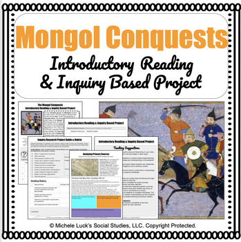 Preview of Mongol Conquests Yuan Dynasty Informational Reading & Inquiry Based Activities