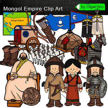 Preview of Mongol Empire Clip Art/ Middle age/ History Clipart commercial use