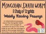 Mongolian Death Worm - Cryptids - Weekly Reading Passage a