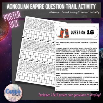 Preview of Mongolian Empire | Question Trail Activity