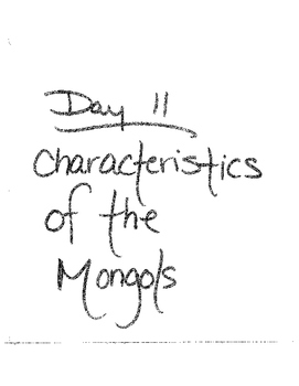 Preview of Mongols: From Tent To Palace Lesson plan