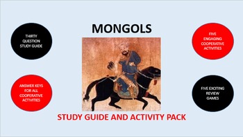 Preview of Mongols: Study Guide and Activity Pack