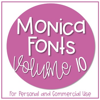 Preview of Monica Fonts - Volume 10 {10 Fonts for Personal and Commercial Use}