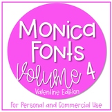 Monica Fonts - Volume 4 {9 Valentine Fonts for Personal & 