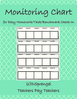 homework monitoring sheet