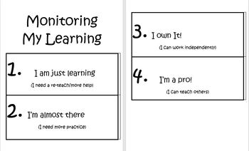 Preview of Monitoring My Learning