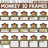 Monkey 10 Frames & 20 Frames Clipart by Bunny On A Cloud