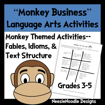 Preview of "Monkey Business" Lesson Ideas for Fables, Text Structures, Figurative Language