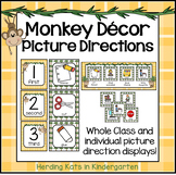 Monkey Classroom Decor Visual Directions