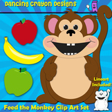 Feed the Monkey Clip Art Set