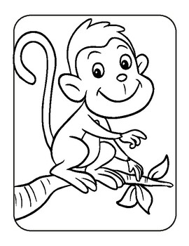 Monkey Coloring Page Stock Illustrations – 1,811 Monkey Coloring Page Stock  Illustrations, Vectors & Clipart - Dreamstime
