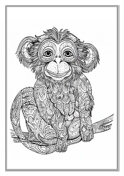 Preview of Monkey Colouring Page