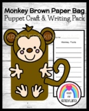 Monkey Craft Activity Writing Puppet - Zoo Animal Research Center