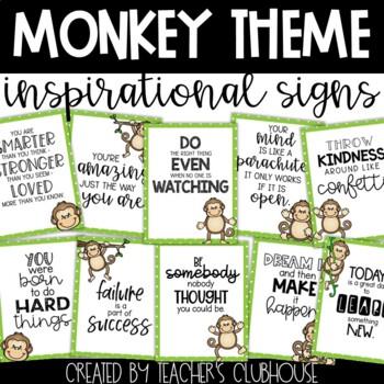 Monkey Classroom Decor, Monkey Theme by Teacher's Clubhouse