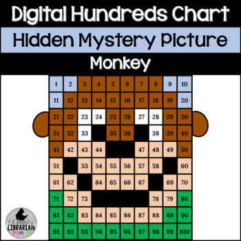 Preview of Digital Monkey Hundreds Chart Hidden Mystery Picture PPT or Slides™