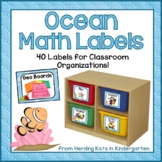 Ocean Themed Math Manipulative Labels