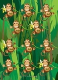 Monkey Multiplication x8 File Folder Game, Activity