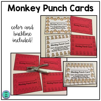 Monkey Punch Cards Positive Behavior Incentive Program By Ktpontpt