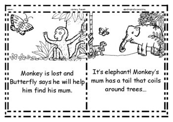 Monkey Puzzle: Read and sequence the story cut and paste activity