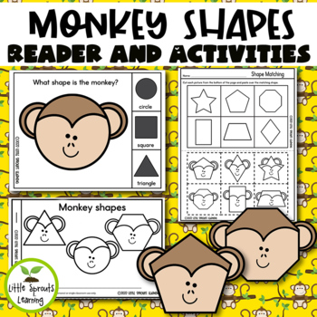 Preview of Monkey Shapes Emergent Reader and Shape Recognition Activities