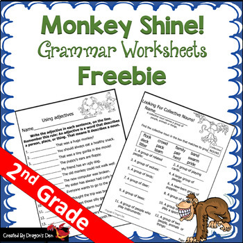 Preview of 2nd Grade Grammar Worksheets Freebie