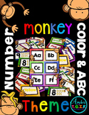 Monkey Theme Alphabet, Number and Color Cards