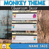 Monkey Theme Classroom Decor Desk Name Tags