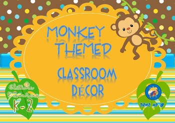 Monkey Classroom Decor, Monkey Theme by Teacher's Clubhouse