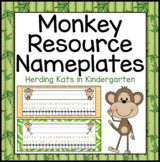 Monkey Themed Name Tags