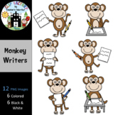 Monkey Writers Clip Art