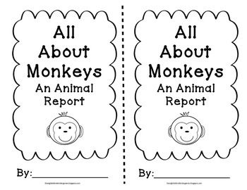 Monkey nonfiction writing booklets for lower elementary | TPT