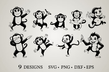 Download Monkey Svg Monkey Clipart Monkey Silhouette Monkey Vector By Euphoria Design