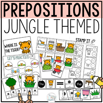 Preview of Prepositions Activities for Speech Therapy - Jungle Theme - Spatial Concepts