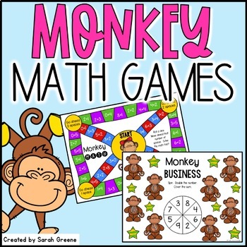 Preview of Monkeying Around Math Game Freebie