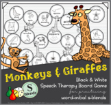Monkeys & Giraffes B&W Board Game – /s/ consonant blends